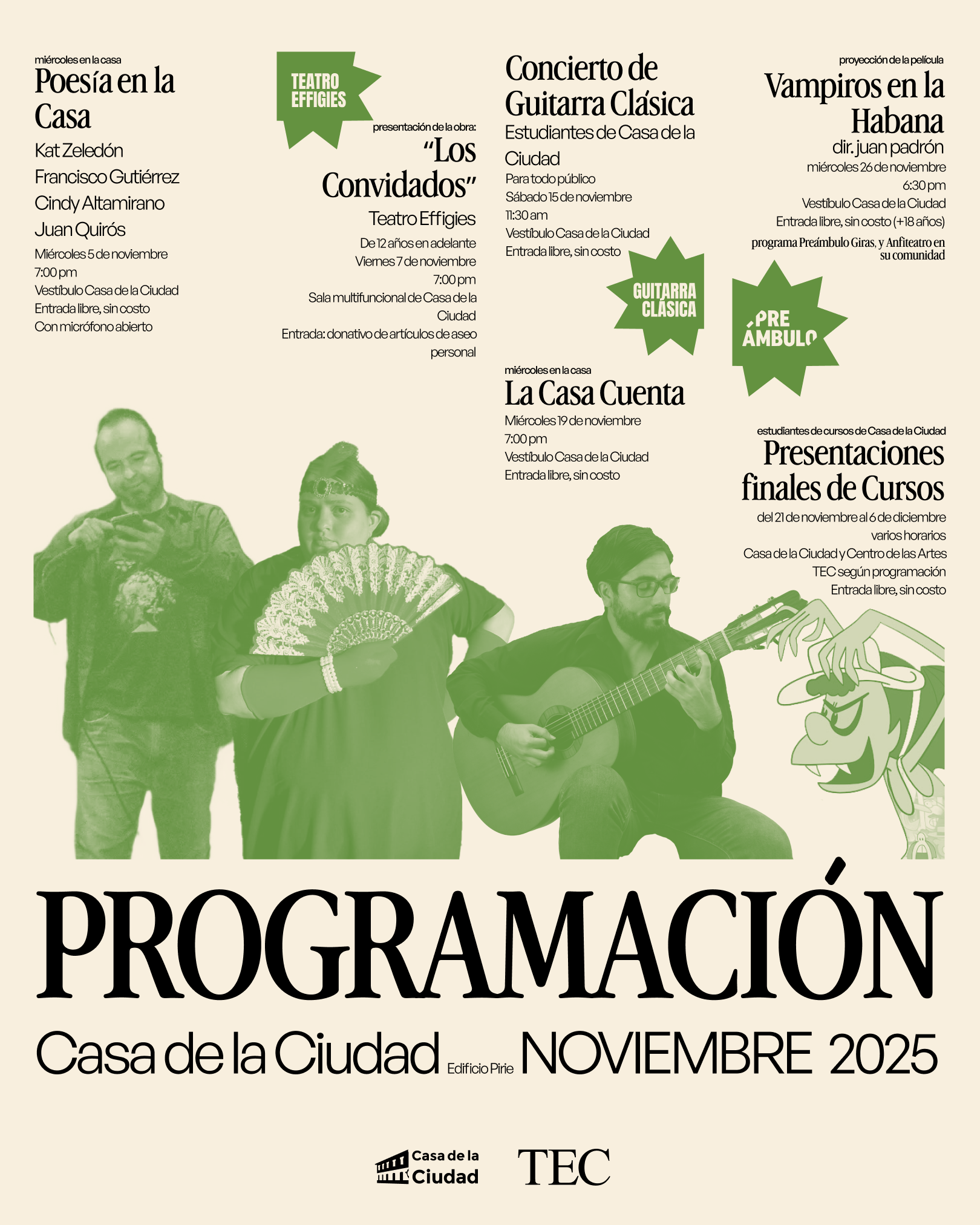 Imagen ilustrativa de información Programación Casa de la Ciudad Noviembre
