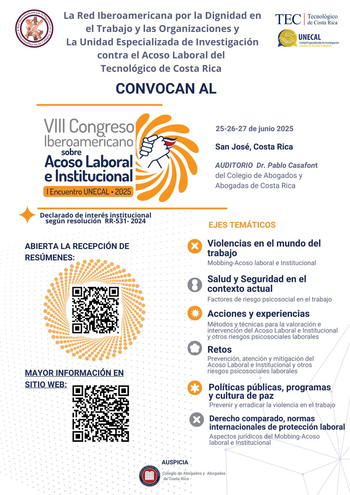 Afiche del evento. Contiene la misma información del artículo