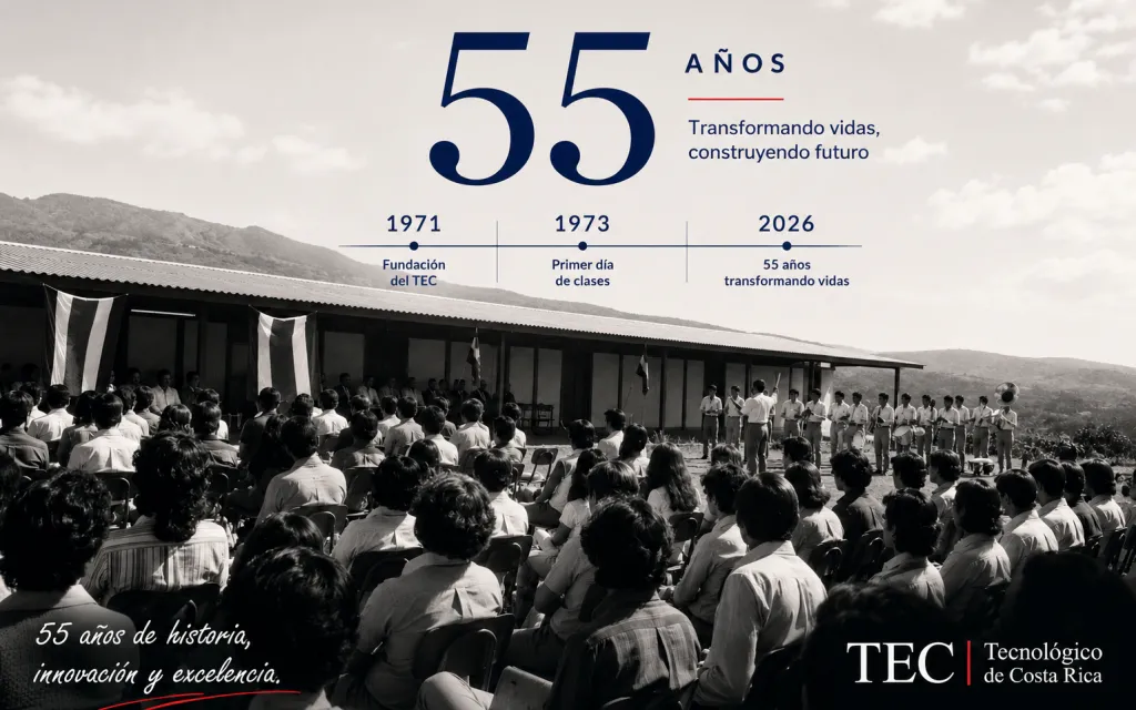 La fotografía es del primer día de clases en 1971. (Fotografía: Archivo / TEC). 