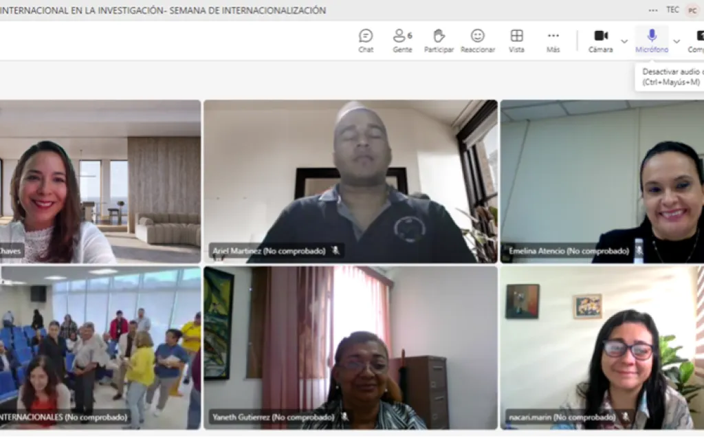 captura de pantalla de la presentación en teams