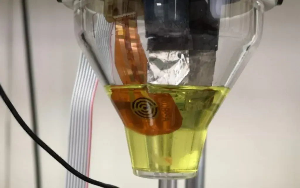 Electrodo flexible de oro
