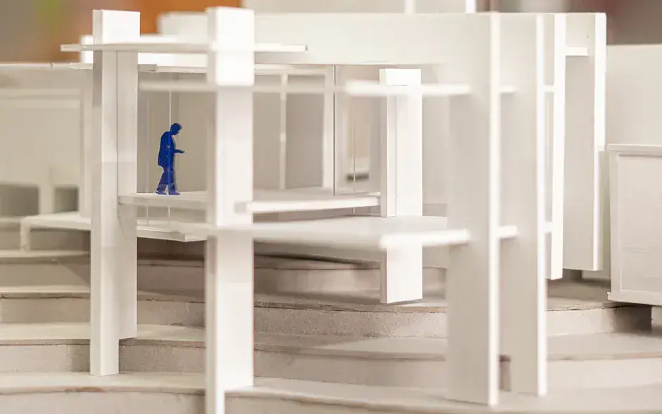 Dibujo de un proyecto. Escuela de Arquitectura y Urbanismo