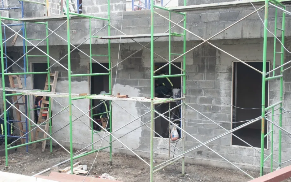 Fotografía de la construcción del edificio