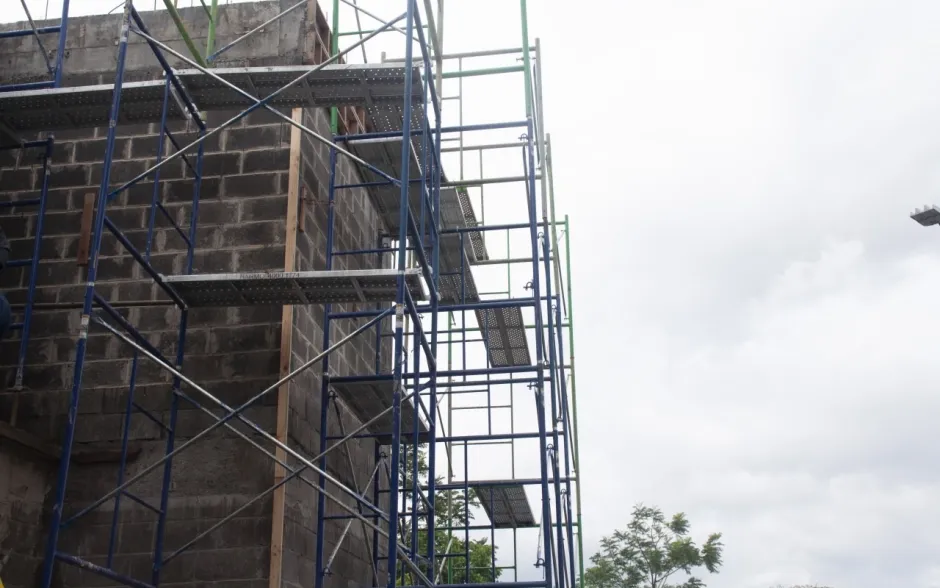 Fotografía de la construcción del edificio