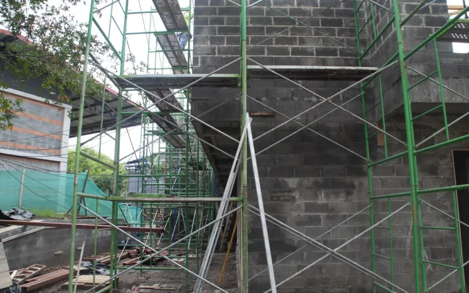 Fotografía de la construcción del edificio