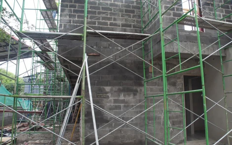 Fotografía de la construcción del edificio