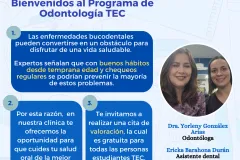 Bienvenida al Programa de Odontología TEC