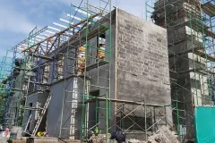 Fotografía de la construcción del edificio