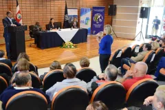 Previo a la inauguración, el Presidente, Rector y autoridades del Científico participaron en un breve acto realizado en el auditorio D3.