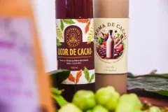 Botella de licor de cacao