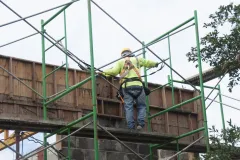Fotografía de la construcción del edificio