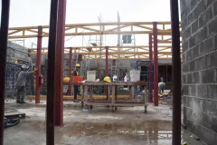 Fotografía de la construcción del edificio