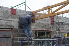 Fotografía de la construcción del edificio