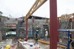 Fotografía de la construcción del edificio