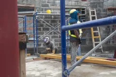 Fotografía de la construcción del edificio