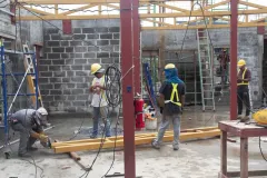 Fotografía de la construcción del edificio