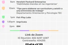 Agenda del lunes y QR