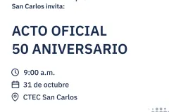 Conmemoración del 50 Aniversario del Campus San Carlos