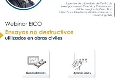 Afiche del webinar Ensayos no destructivos utilizados en obras civiles