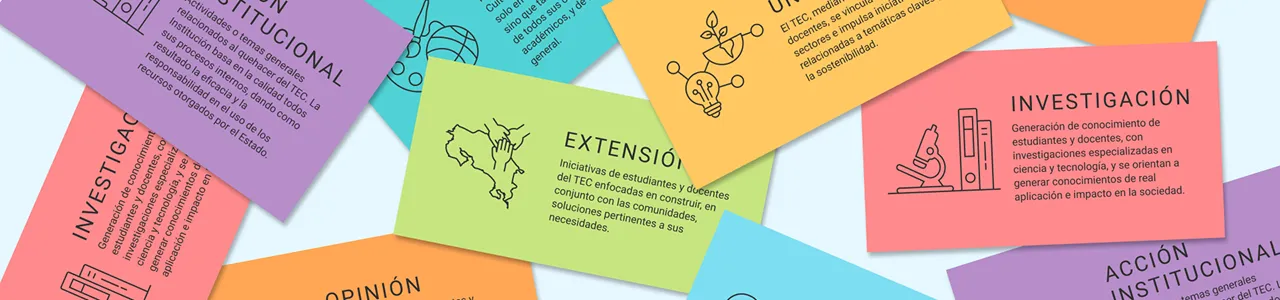 secciones del sitio de noticias