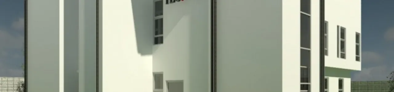 Modelo del edificio por construir
