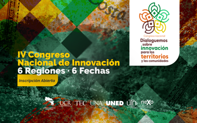 afiche con información de congreso de innovación para los territorios y comunidades