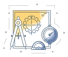 icono con elementos de medición