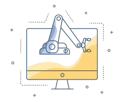 icono de robótica y hardware