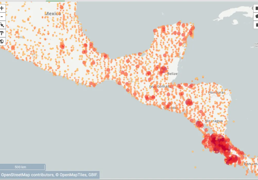 Mapa de registros de presencia