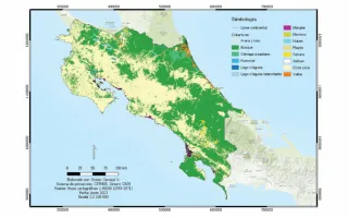 Mapa cartográfico de Costa Rica