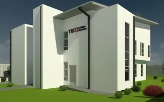 Modelo del edificio por construir