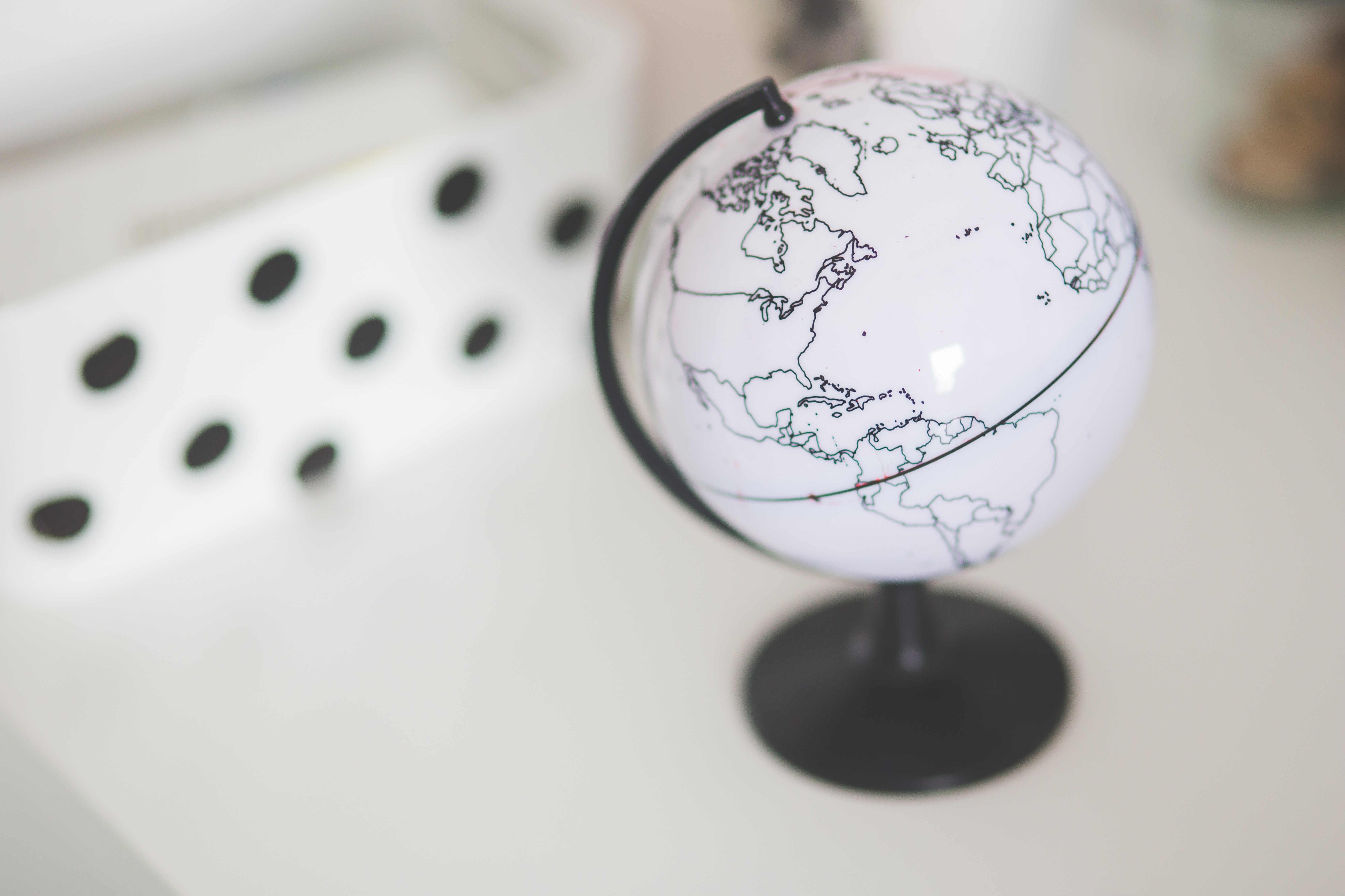 foto de un globo terráqueo
