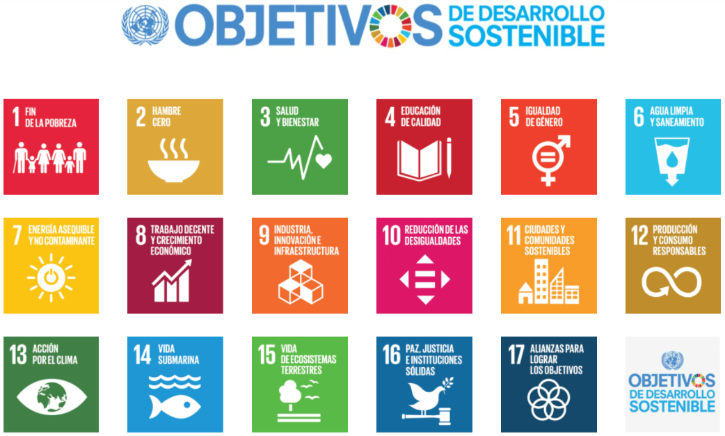 imagen con los diferentes objetivos de desarrollo sostenible