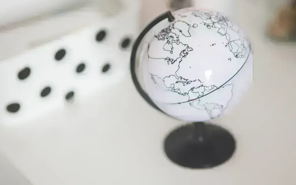 foto de un globo terráqueo