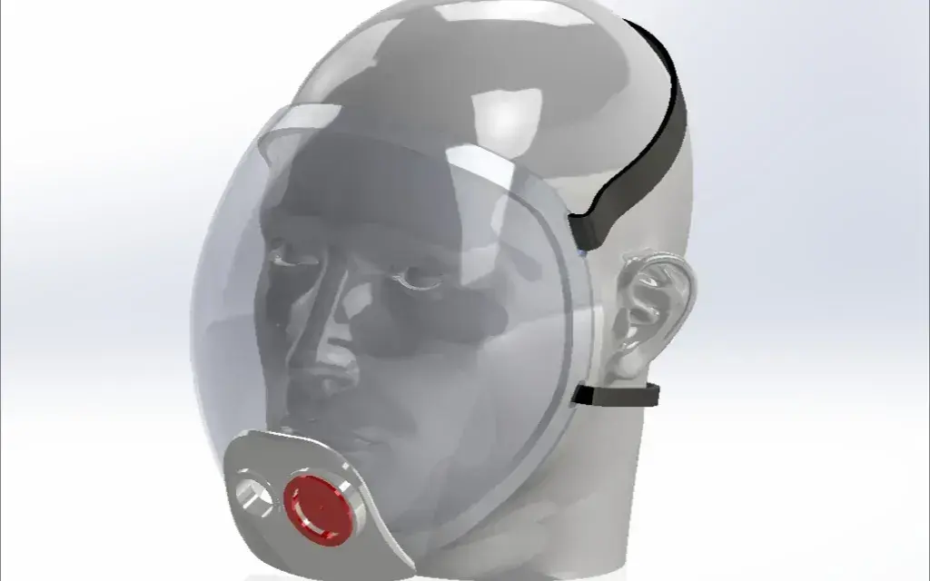 Boceto inicial de mascarilla “full-face” (Imagen: Grupo de Investigación MIDM) Boceto inicial de mascarilla “full-face” (Imagen: Grupo de Investigación MIDM)