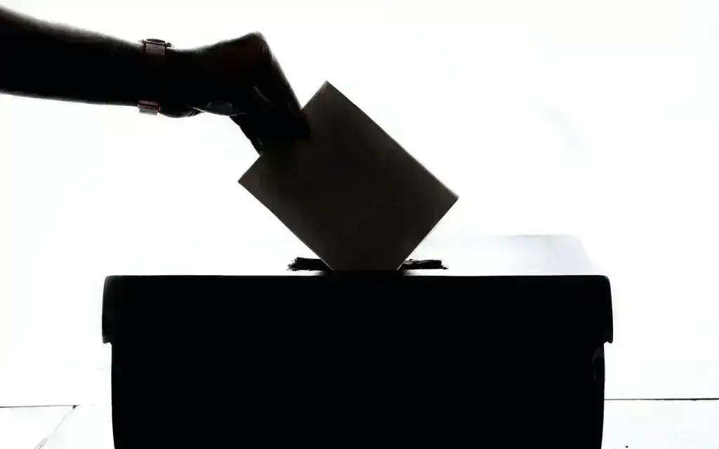 Figura de persona emitiendo voto